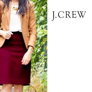 NWT J Crew The Pencil Skirt in Double Serge Wool 6